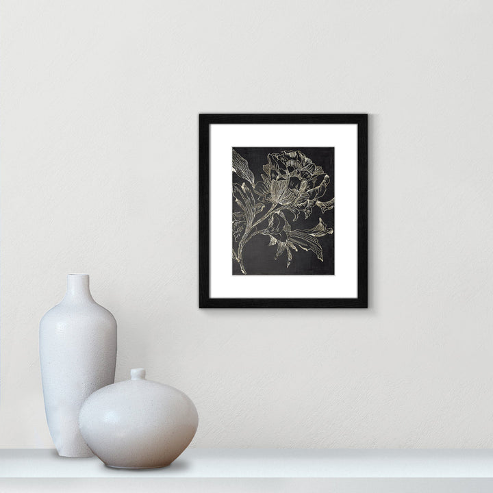 Golden Flower Folklore I by Asia Jensen - Picture Frame Graphic Art Print Joss & Main Size: 15" H x 13" W Format: Black Framed