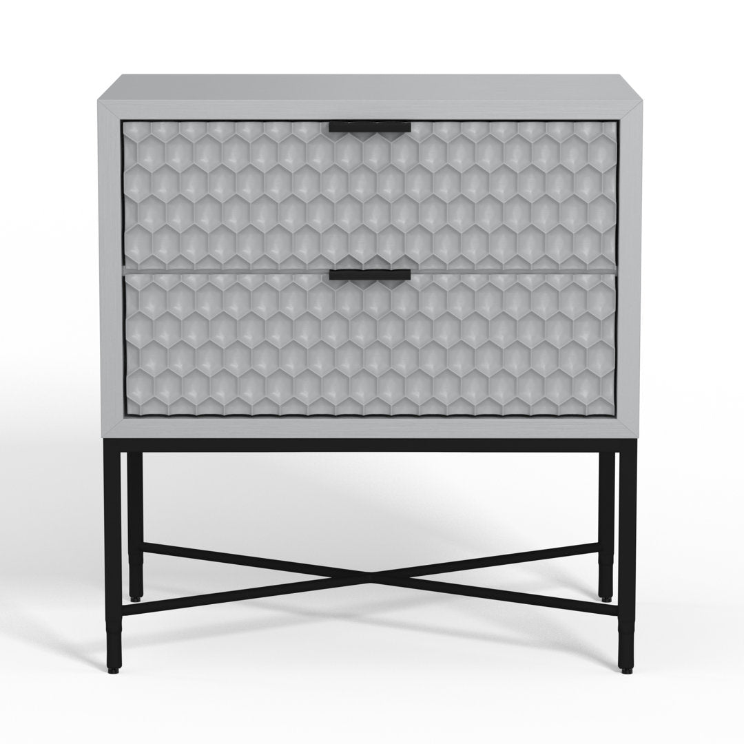 Capra 2 - Drawer Nightstand AllModern Color: Sky Gray