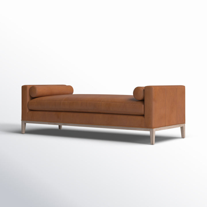 Jionni Genuine Leather Two Square Arm Chaise Lounge Corrigan Studio®