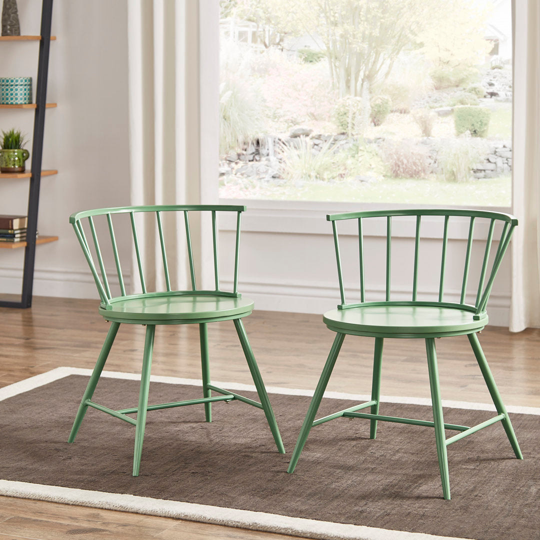 Johanna Metal Side Chair (Set of 2) Laurel Foundry Modern Farmhouse® Color: Meadow Green