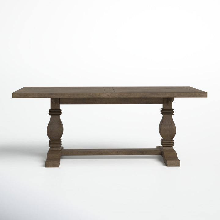 Kinston 78" Solid Wood Trestle Dining Table Birch Lane™ Color: Distressed Brown