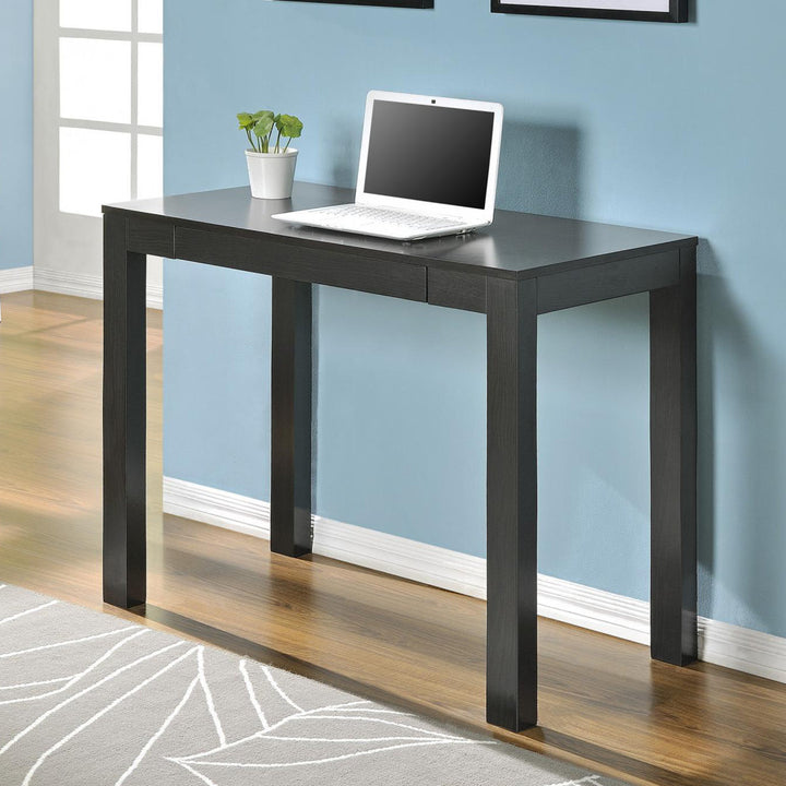 Genthner Writing Desk with Drawer Zipcode Design™ Color (Top/Frame): Black/Black