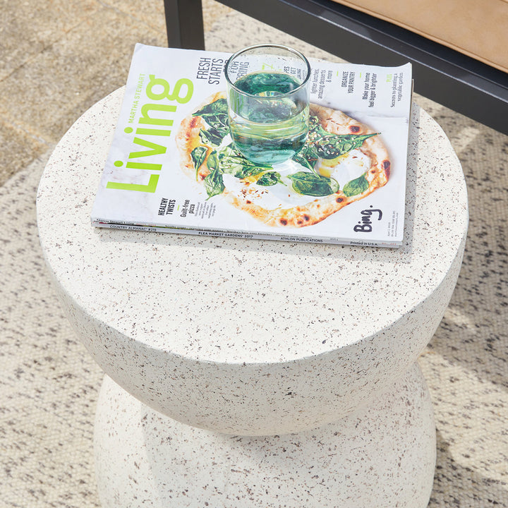Ruiz 17.75'' Tall Accent Stool Joss & Main Color: White Terrazo