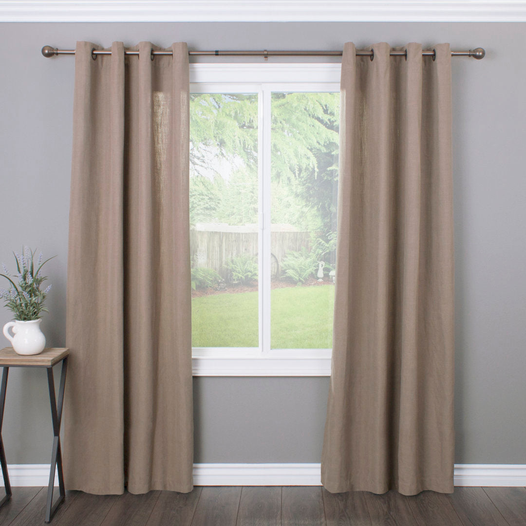 Inman Metal Adjustable Single Curtain Rod Winston Porter Size: 18" - 36" W Finish: Bronze