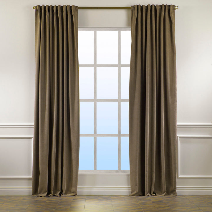 Extra wide x Extra Long Custom Made Decorative Single Panel Lilijan Home & Curtain Curtain Color: Dark Green Size per Panel: 100" W x 144" L