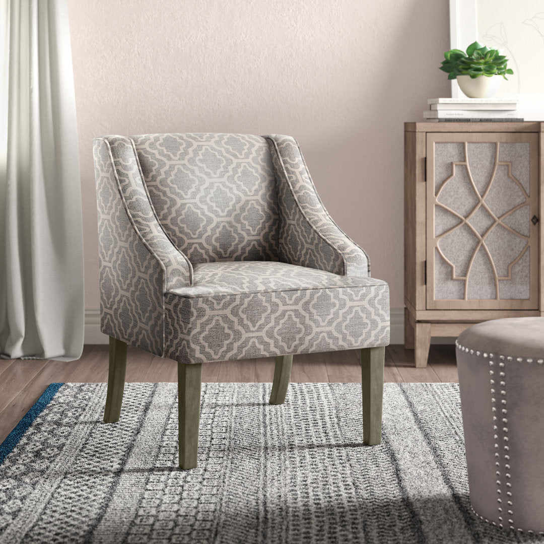 Adona Accent Chair Mistana™ Fabric: Ash Gray 100% Cotton