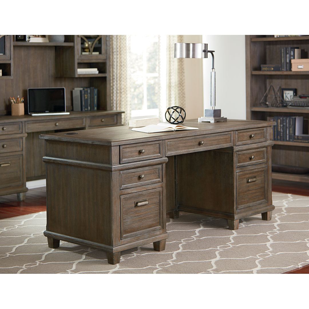 Alderton Solid Wood Credenza Desk Birch Lane™