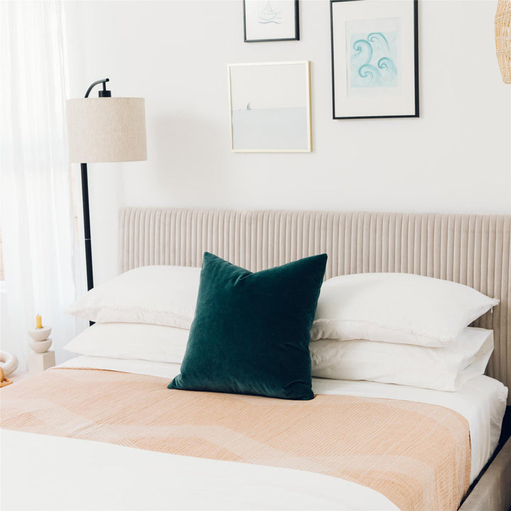 Daphne Upholstered Low Profile Platform Bed Mr. Kate Color: Blush Velvet Size: King
