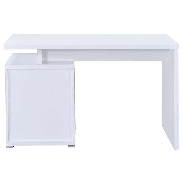 Alyun Credenza desk Latitude Run® Color: White