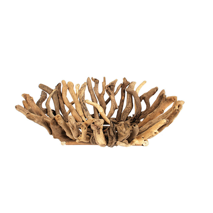 Bucareli Driftwood Oval Decorative Bowl in Brown Beachcrest Home™