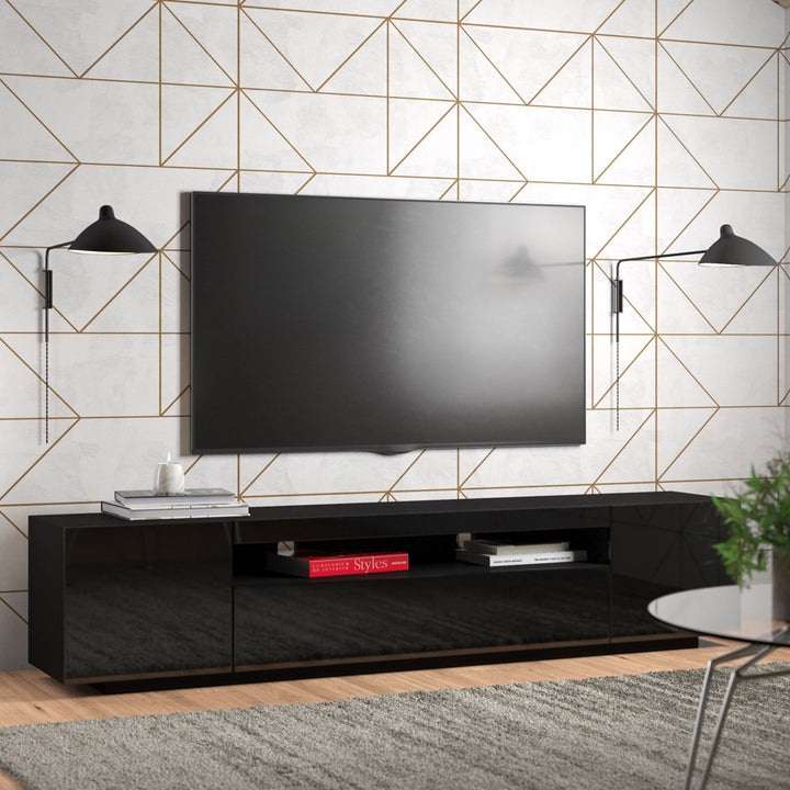 Kenyette TV Stand for TVs up to 79" Latitude Run® Color: Black
