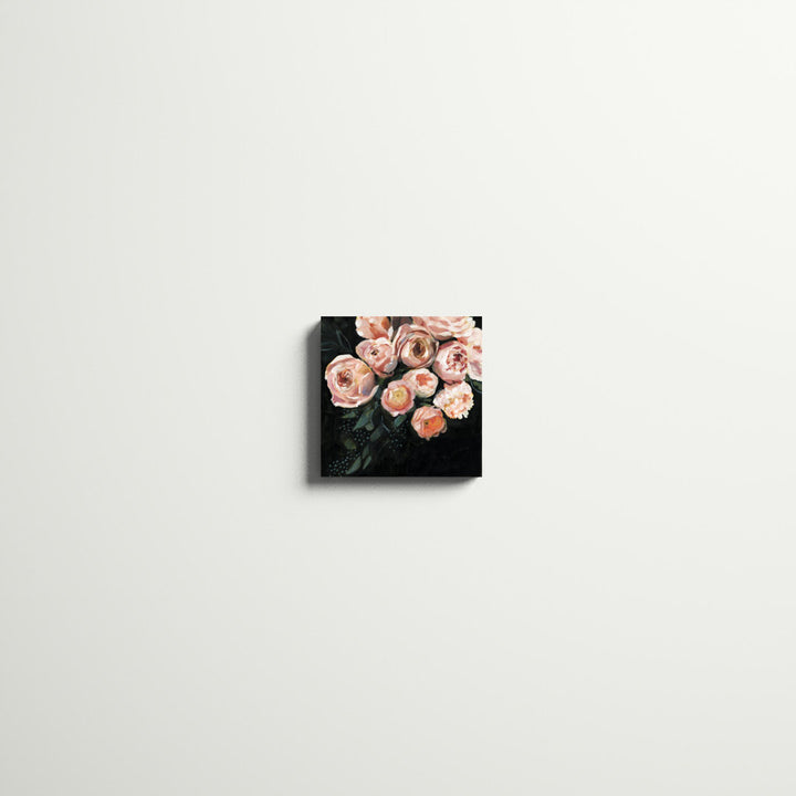 Peachy Blooms II' by Victoria Borges - Wrapped Canvas Painting on Canvas Winston Porter Size: 12" H x 12" W