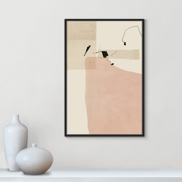 Soft Tempo - Floater Frame Painting on Canvas Joss & Main Frame Color: Black Framed Size: 37.5" H x 25.5" W