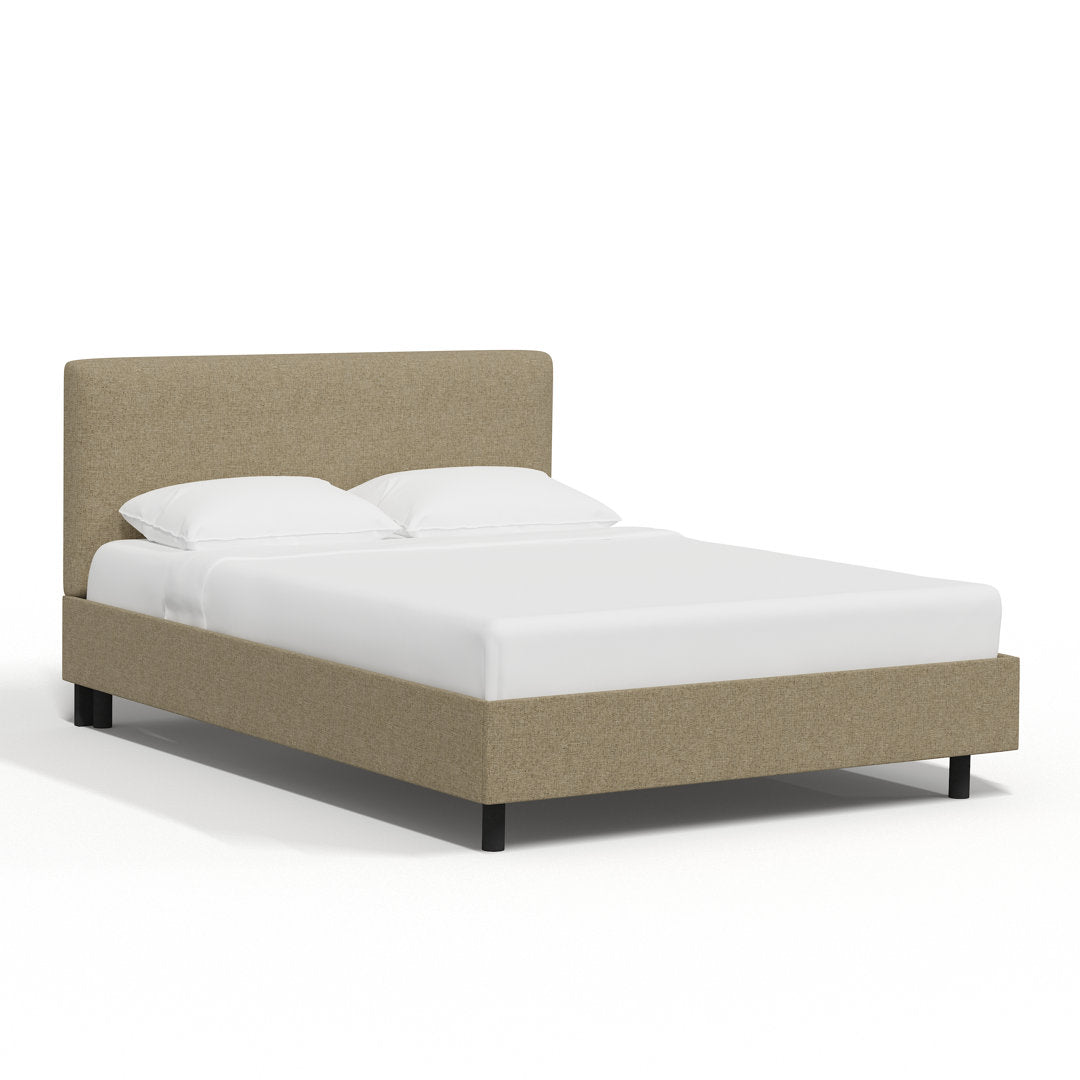 Pyburn Upholstered Low Profile Platform Bed Mercury Row® Color: Zuma Linen Size: Twin
