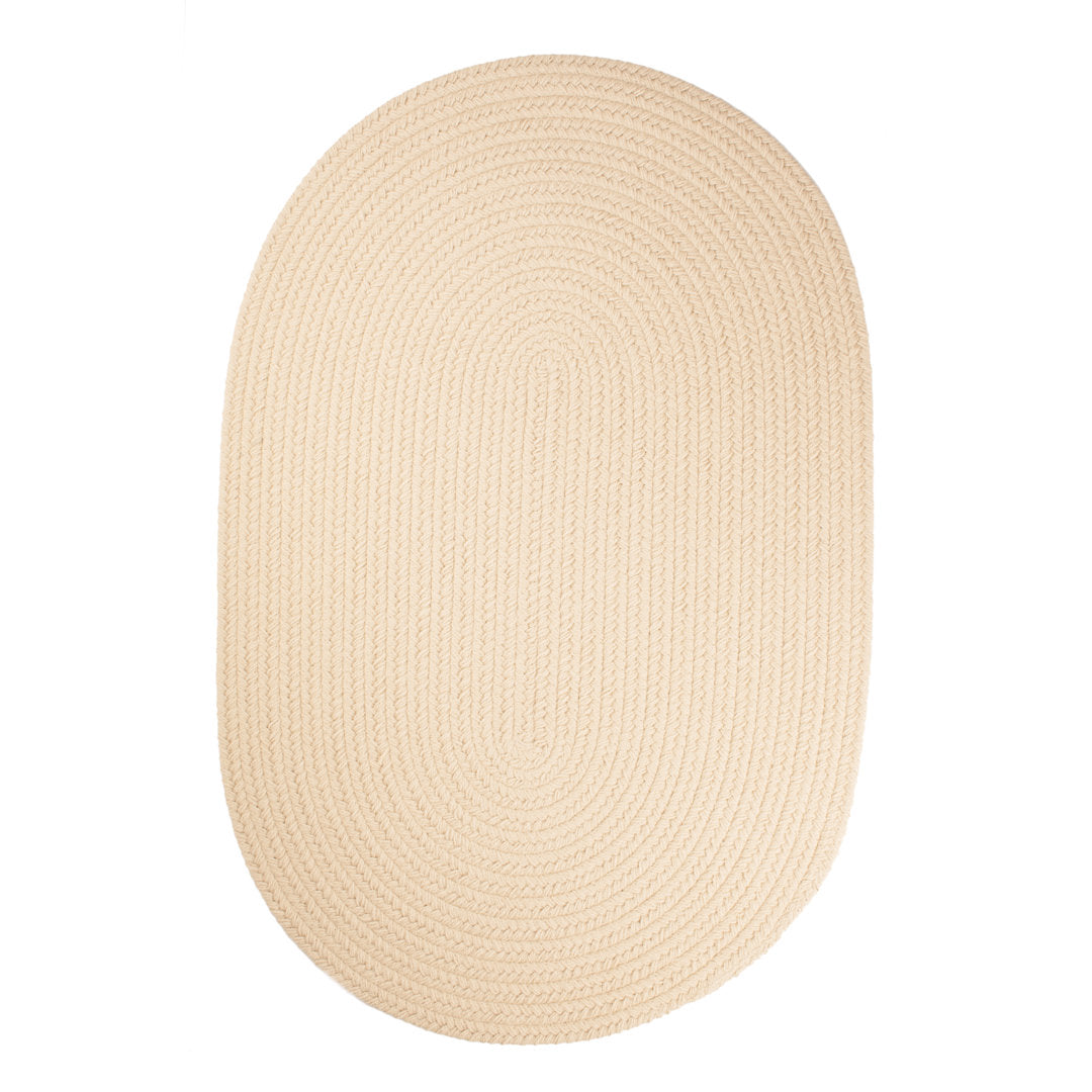 Smyth Handmade Cream Indoor/Outdoor Area Rug August Grove® Rug Size: Oval 4' x 6'