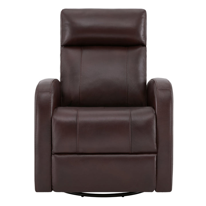 Arrianna-Fiona Genuine Leather Swivel Power Recliner Wade Logan® Upholstery Color: Burgundy