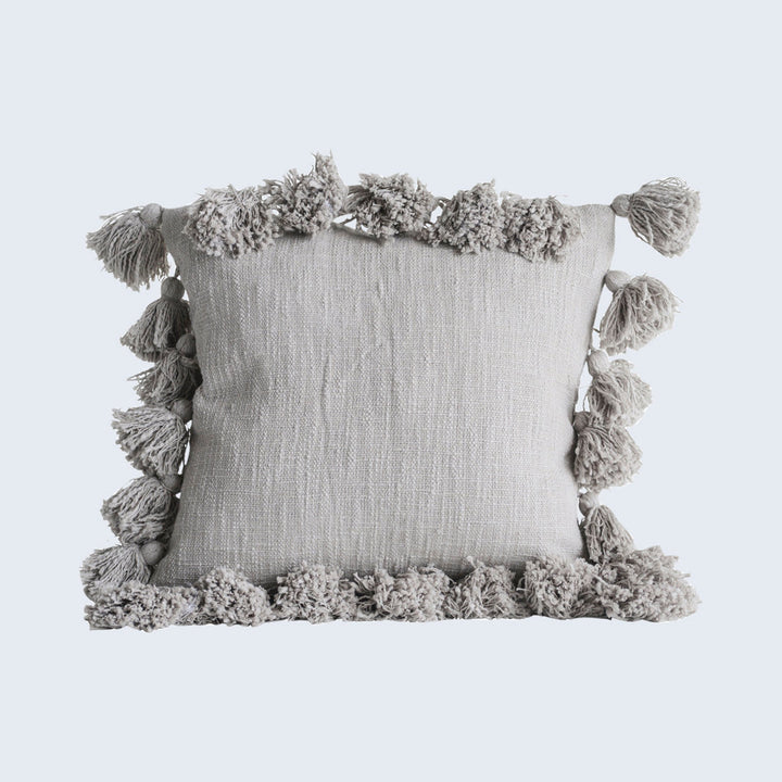 Vivienne Luxurious Square Cotton Pillow Cover and Insert Kelly Clarkson Home Color: Gray