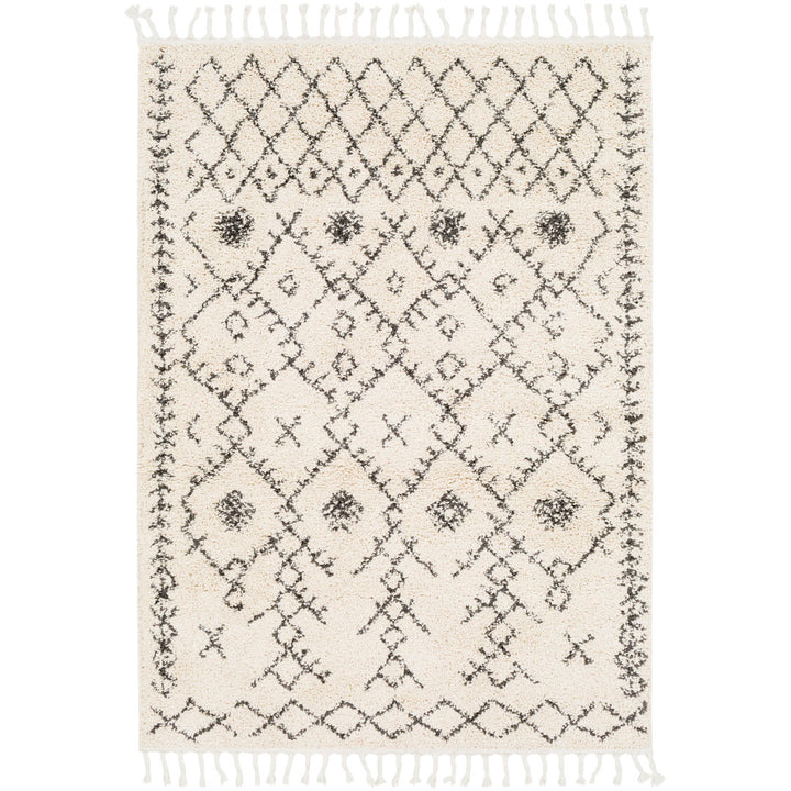 Mossy Moroccan Charcoal/Beige Area Rug AllModern Rug Size: Rectangle 3'1" x 4'11"