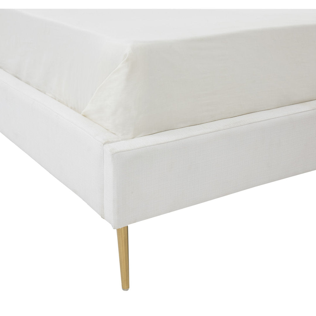 Venedy Upholstered Low Profile Platform Bed Joss & Main Color: White Size: King