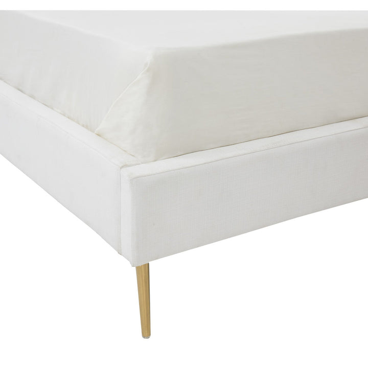 Venedy Upholstered Low Profile Platform Bed Joss & Main Color: White Size: King