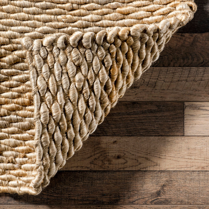 Annelynn Farmhouse Handmade Jute Natural Rug Birch Lane™ Rug Size: Square 6'