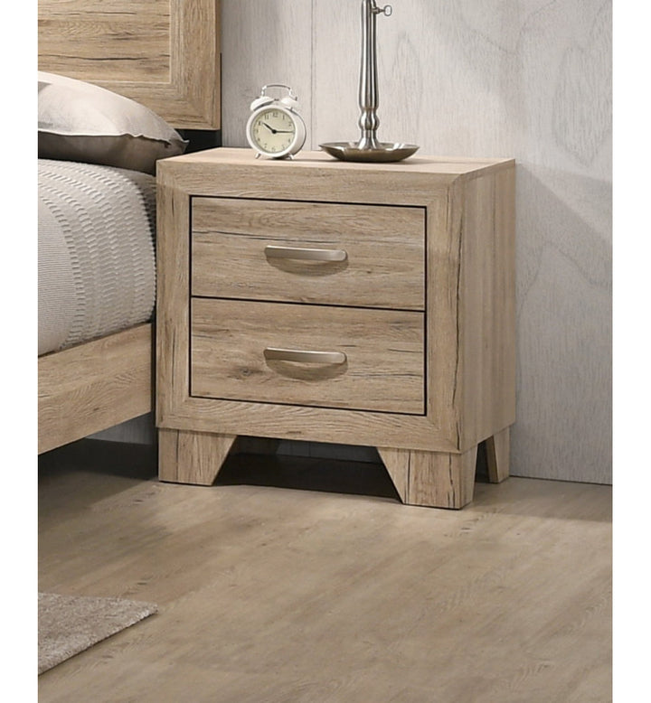 Grider 2-Drawer Nightstand with Block Legs Bed Side Table Wood Nightstand Night Table Laurel Foundry Modern Farmhouse® Color: Natural