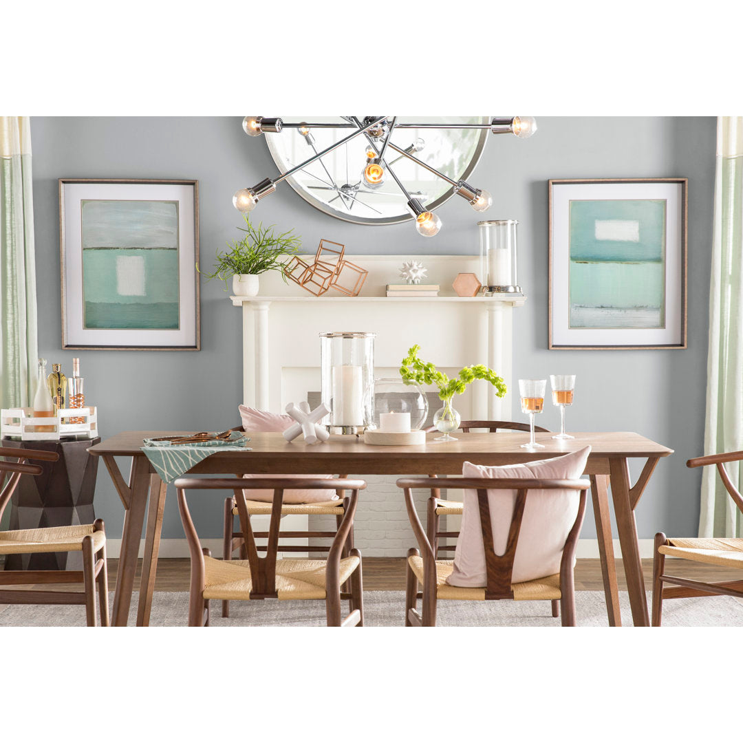 Evanston 71" Wood Dining Table AllModern Color: Walnut