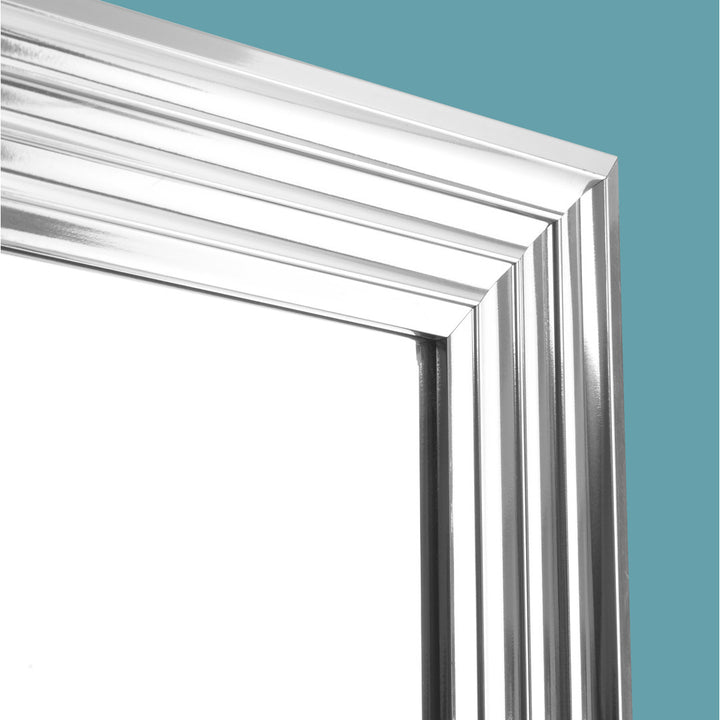 Veasley Leaning Accent Mirror Orren Ellis Finish: Chrome