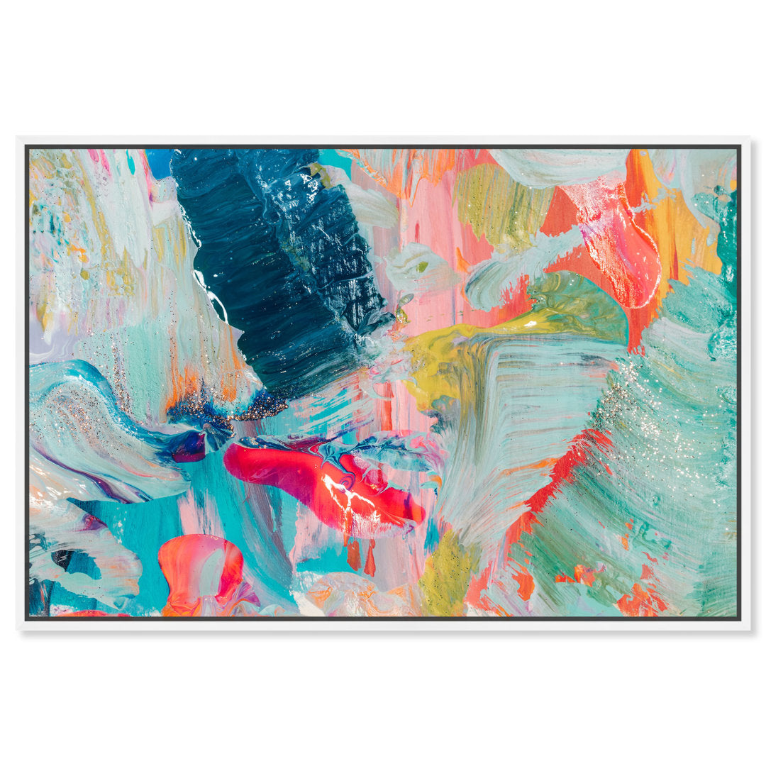 Abstract That Love Feeling - Graphic Art on Canvas Oliver Gal Prints Size: 16" H x 24" W Format: White Framed Canvas