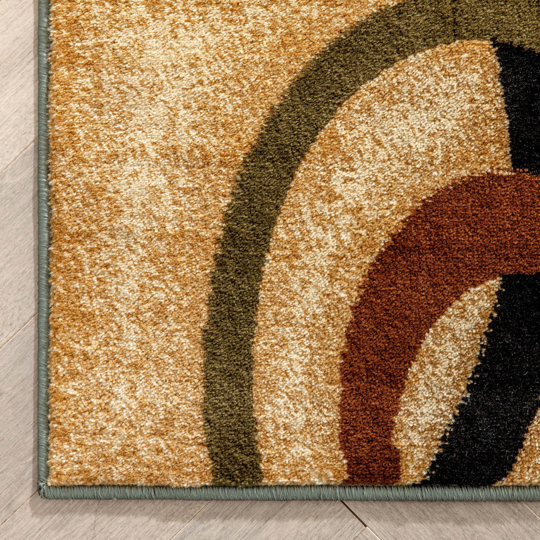 Abbie Arcs & Shapes Light Blue Modern Rug Winston Porter Rug Size: Rectangle 2'3" x 3'11"