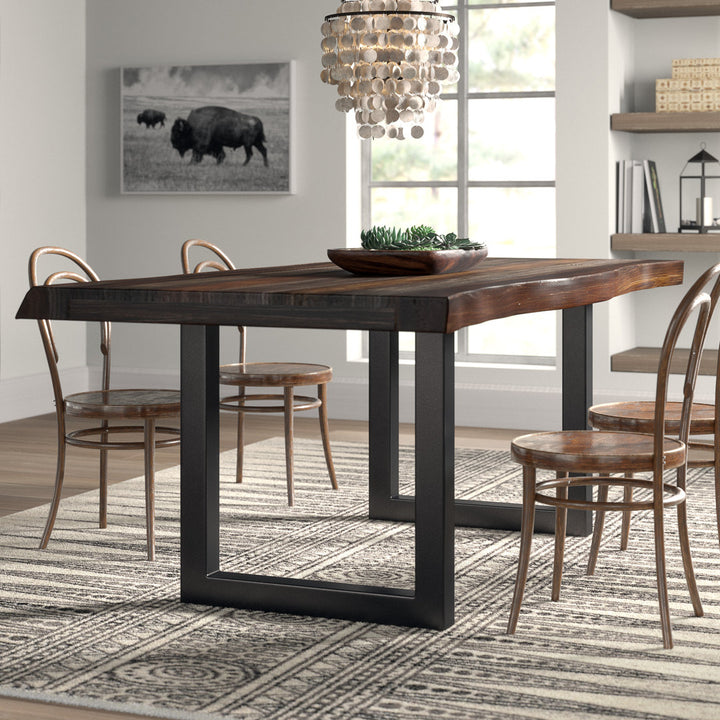 Lonan 80" Dining Table Mistana™ Top Color: Gray
