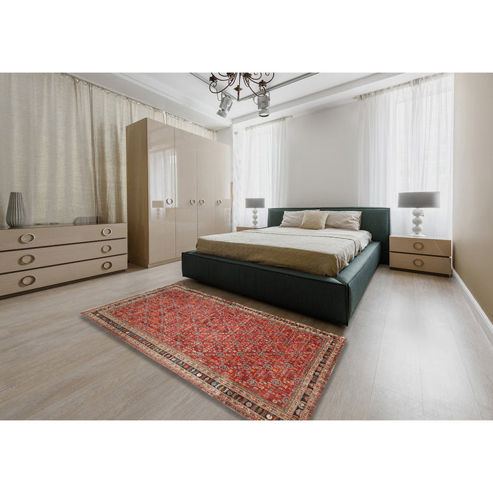 Traditional Red/Beige/Brown Area Rug Bungalow Rose Rug Size: Rectangle 4' x 6'
