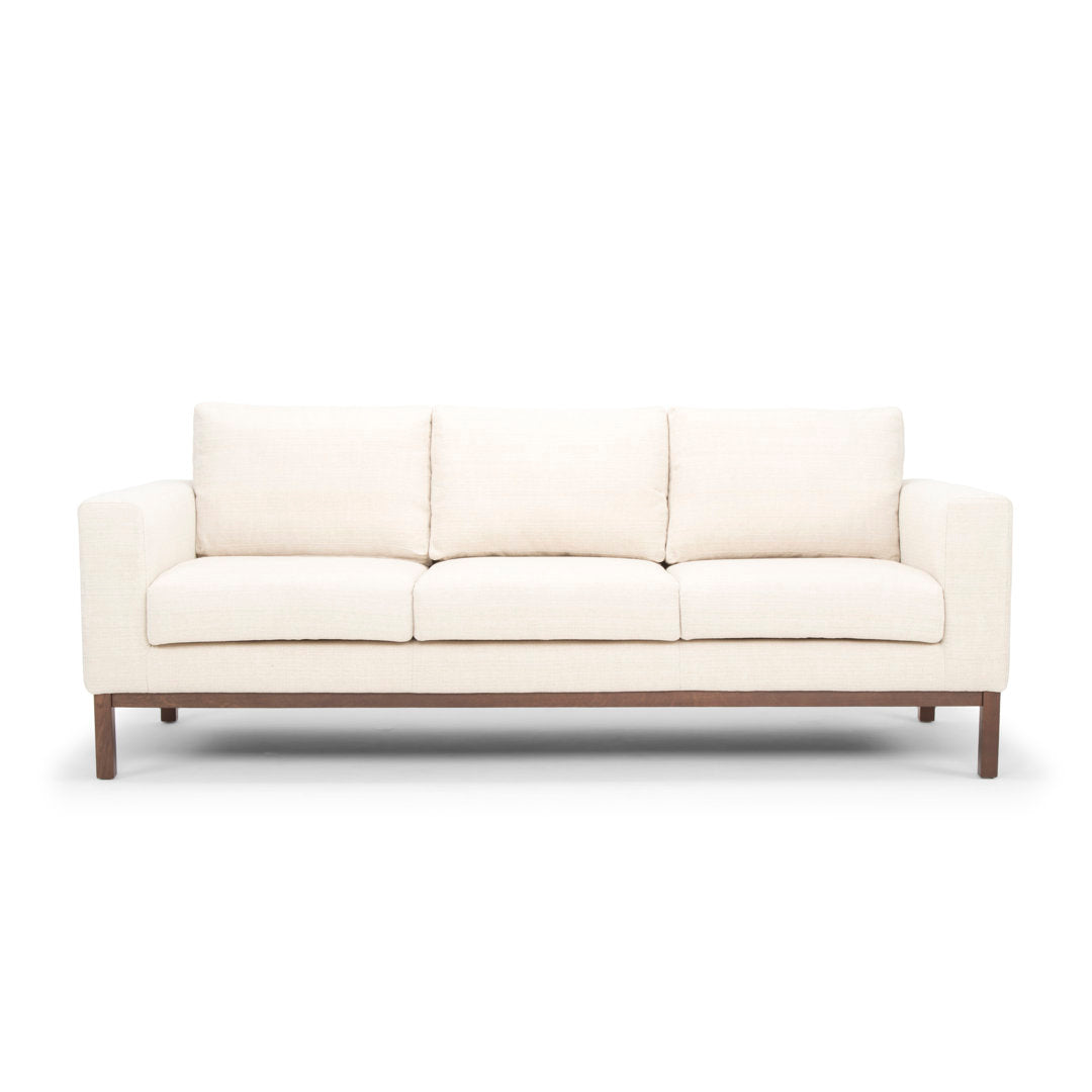 Clayton 84'' Upholstered Sofa Joss & Main Fabric: Venga Cream Performance Cross Weave