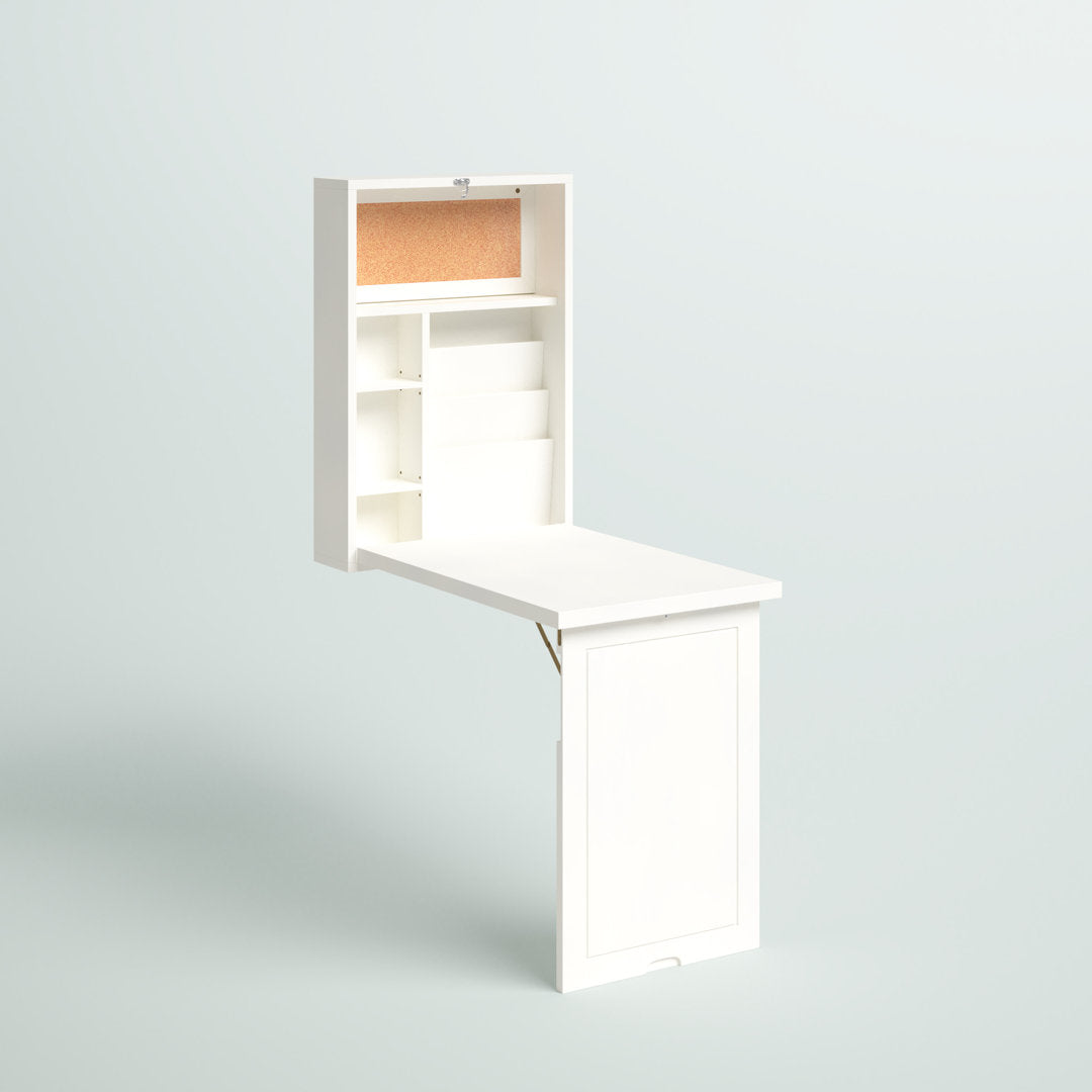 Ahian Floating Desk Latitude Run® Color: Antique White