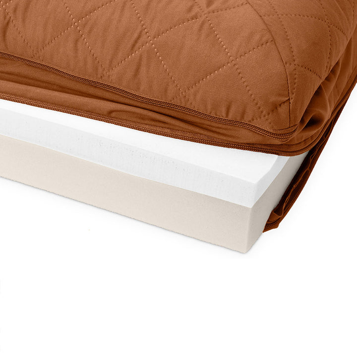 Quilted Orthopedic Bolster Sofa Pet Bed FurHaven Color: Toasted Brown Size: Medium (30" W x 20" D x 6" H)