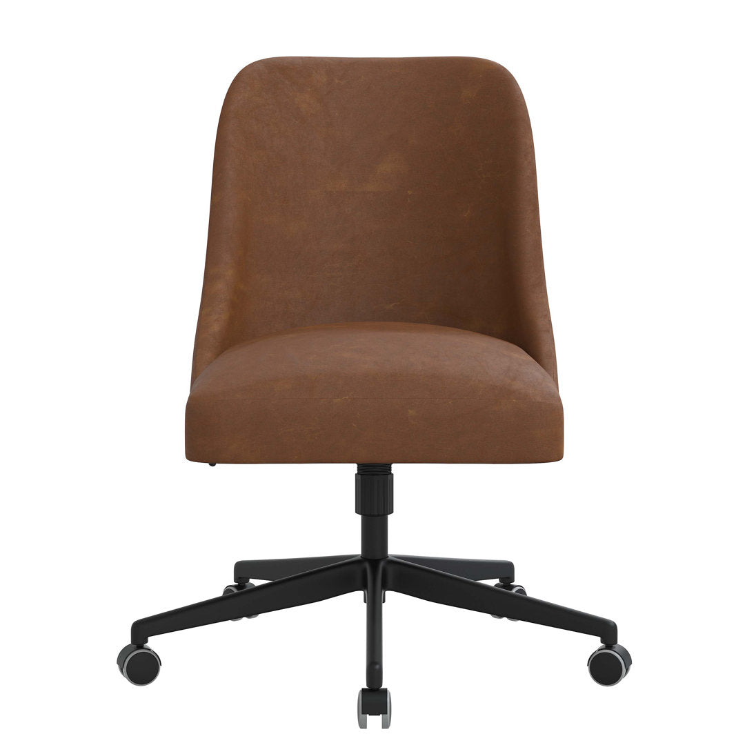 Acosta Task Chair AllModern Upholstery Color: Distressed Saddle Brown Performance Faux Leather