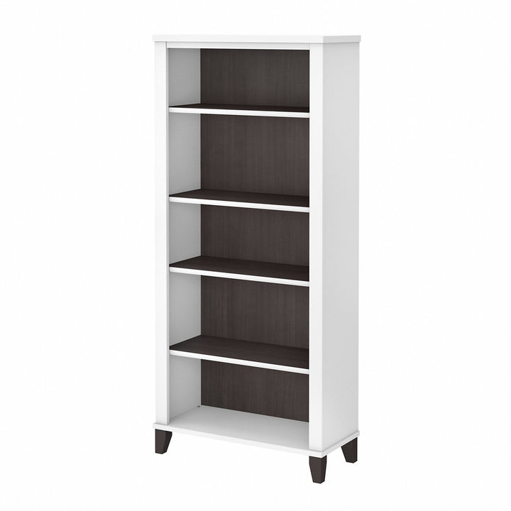 Magomed Bookcase Gracie Oaks Color: Storm Gray/White