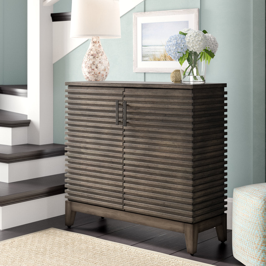 Cale Rustic 2-Door Accent Cabinet Beachcrest Home™ Color: Gray