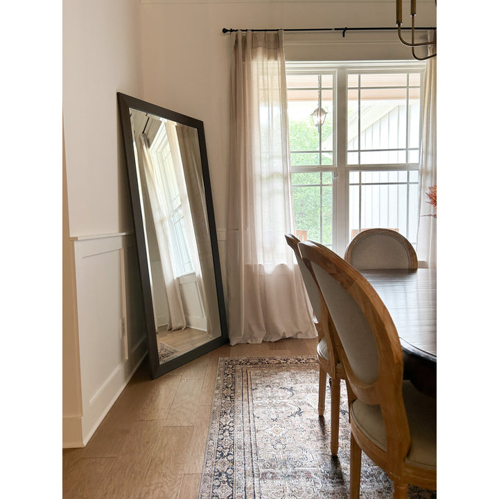 Shmuel Wood Framed with Safety Backing Ideal for Bathroom / Vanity Mirror Wade Logan® Size: 32" x 32" Finish: Dovetail Gray