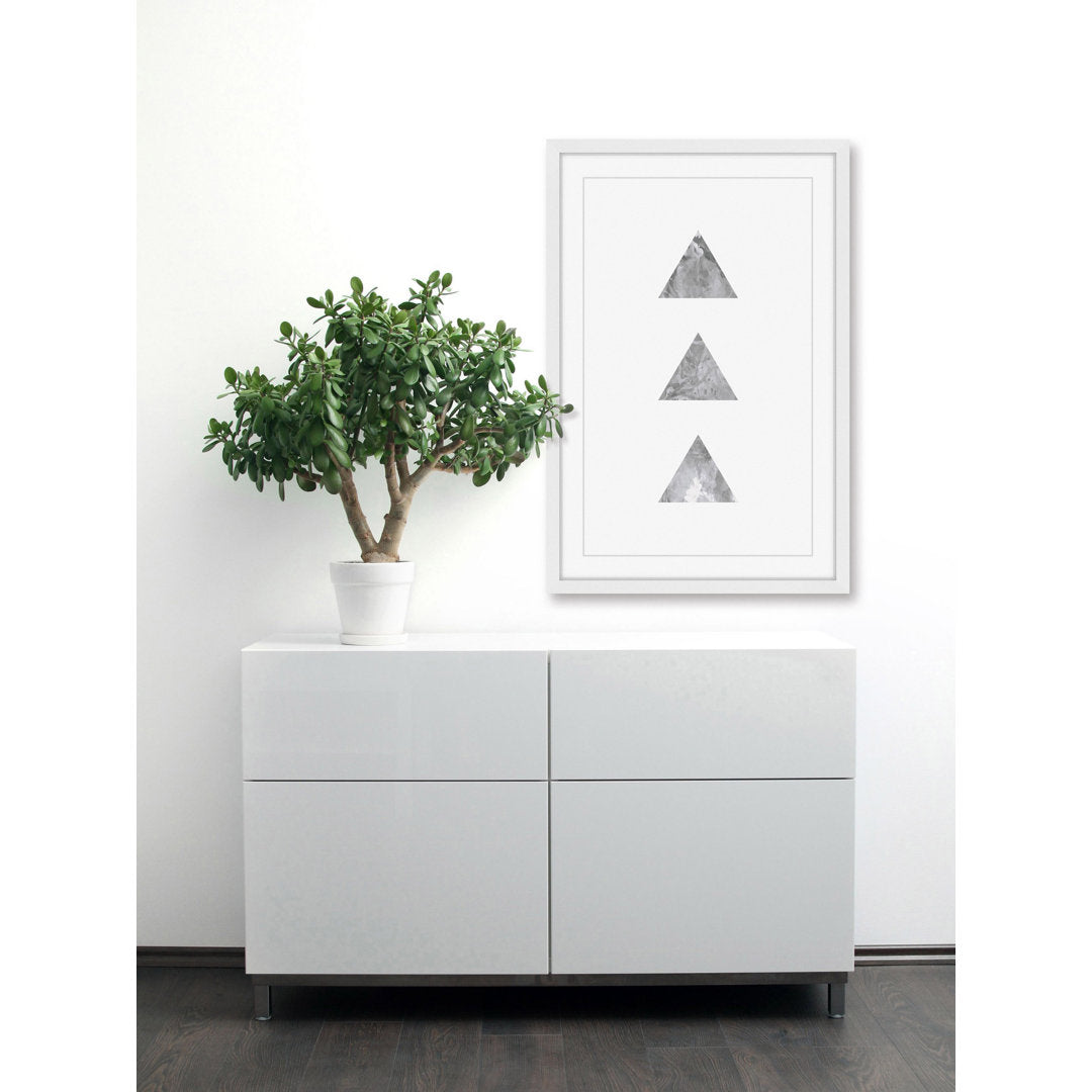 Tri' by Bryon White Framed Painting Print on Paper Marmont Hill Size: 45" H x 30" W x 1.5" D