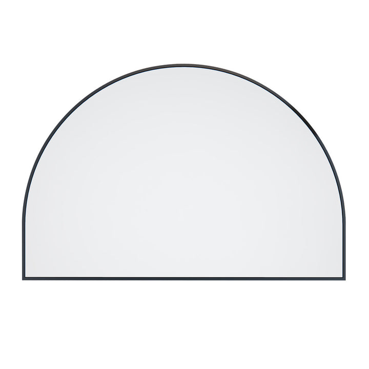 Kira Arched Mirror Glass Warehouse Size: 40'' X 60'' Finish: Black