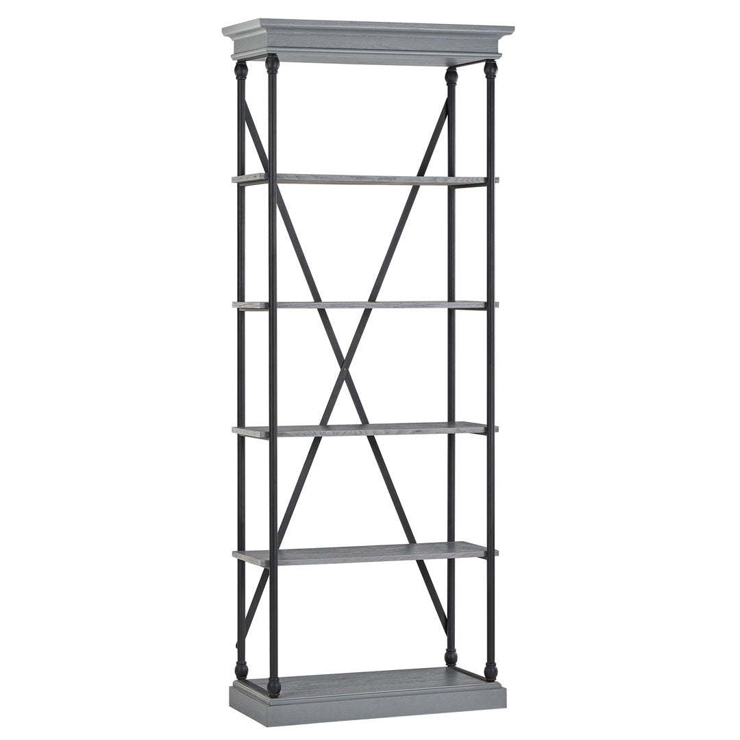 Kyler 84.25" H x 33" W Etagere Bookcase Greyleigh™ Color: Gray