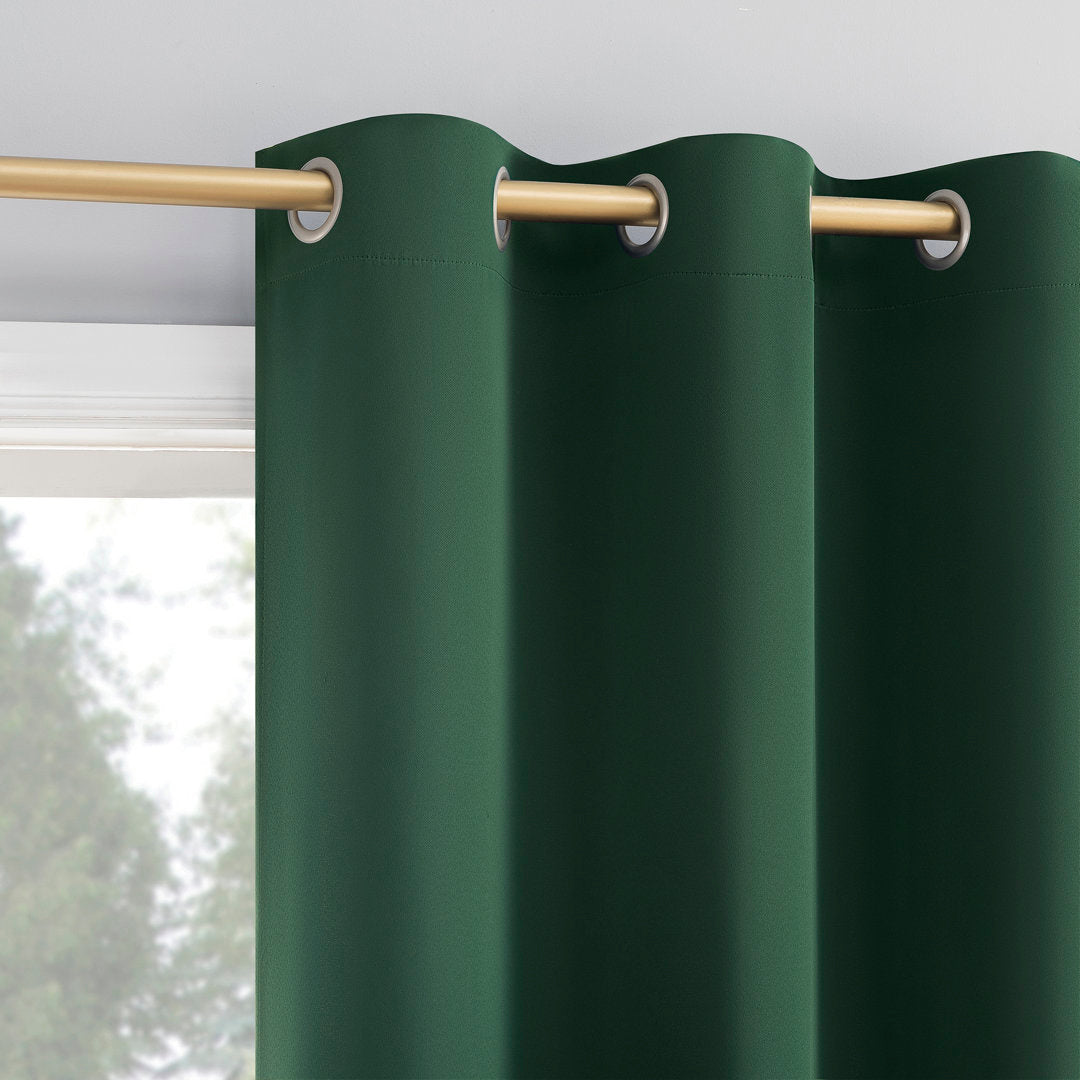 Wayfair Basics Blackout Grommet Curtain Panel Wayfair Basics® Curtain Color: Evergreen Size per Panel: 54" W x 95" L