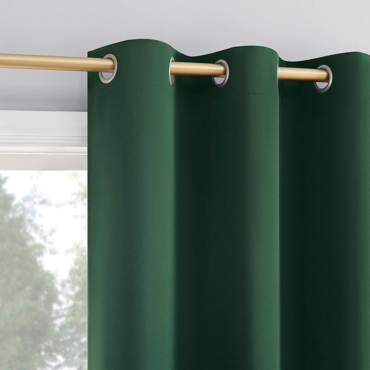 Wayfair Basics Blackout Grommet Curtain Panel Wayfair Basics® Curtain Color: Evergreen Size per Panel: 54" W x 95" L
