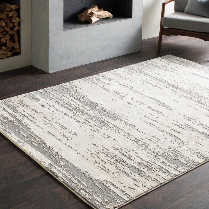 Bridgeton Abstract Gray/Khaki Area Rug Greyleigh™ Rug Size: Rectangle 7'10" x 10'3"