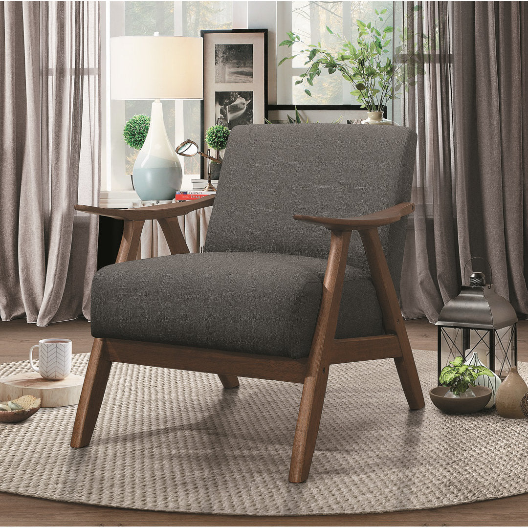 Hofstetter 72.39Cm Wide Polyester Armchair George Oliver Fabric: Gray Linen