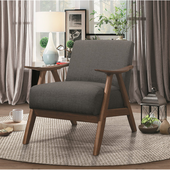 Hofstetter 72.39Cm Wide Polyester Armchair George Oliver Fabric: Gray Linen