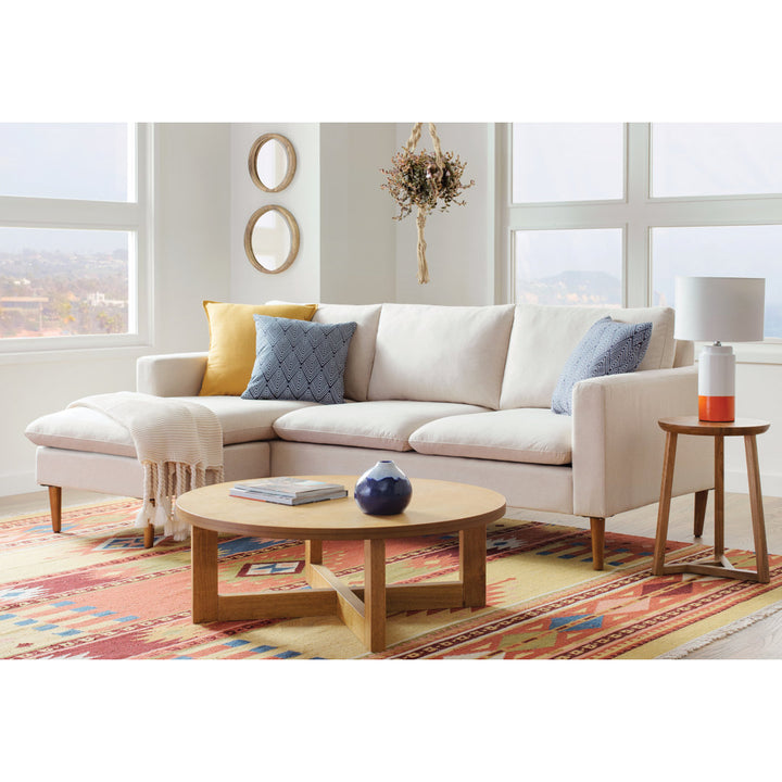 Virgo Solid Wood Cross Legs End Table AllModern Color: Light Walnut