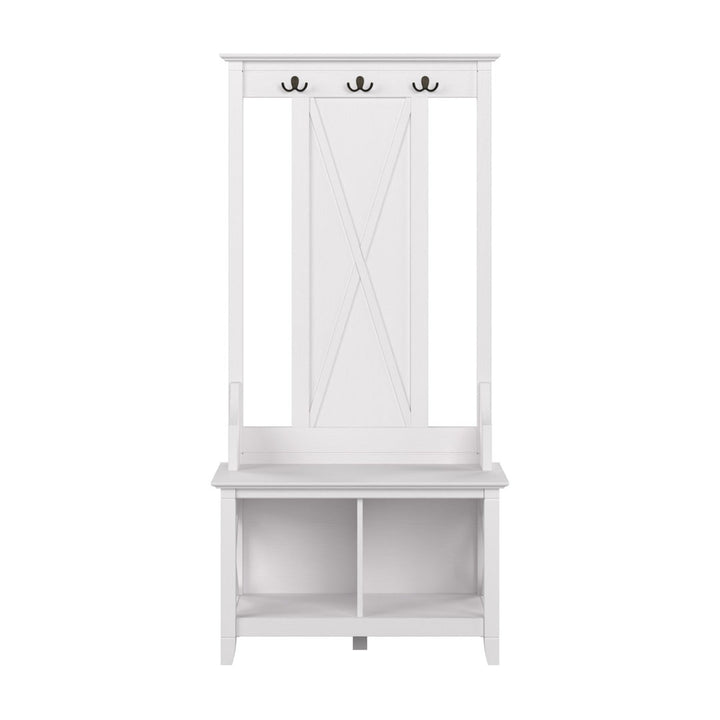 Huckins Hall Tree 32'' Wide with Bench and Shoe Storage Laurel Foundry Modern Farmhouse® Color: Pure White