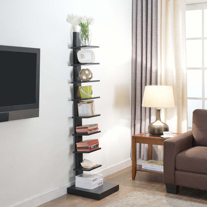 Waverley 67" H x 15" W Ladder Bookcase Latitude Run® Color: Black